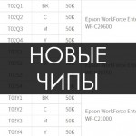 Чипы для Epson WorkForce Enterprise WF-C20600, WF-C20750, WF-C21000