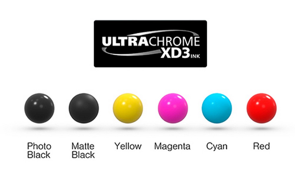 6-цветные полностью пигментные чернила Epson UltraChrome XD3