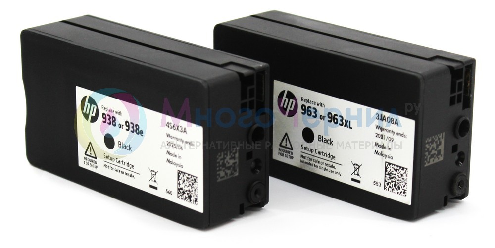Размер картриджей HP 938 и 963 одинаковый