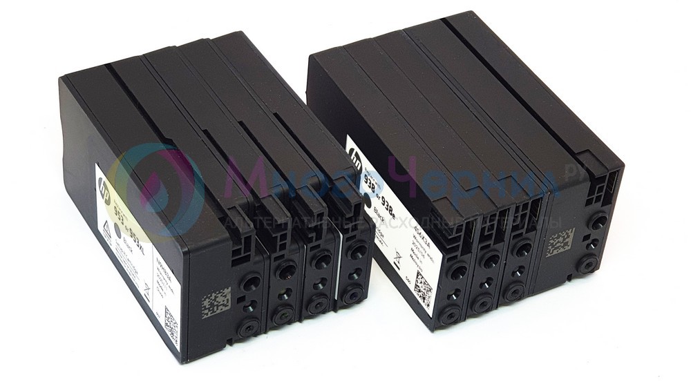 Сравнение картриджей HP 953 и 938. Слева 953, справа 938.