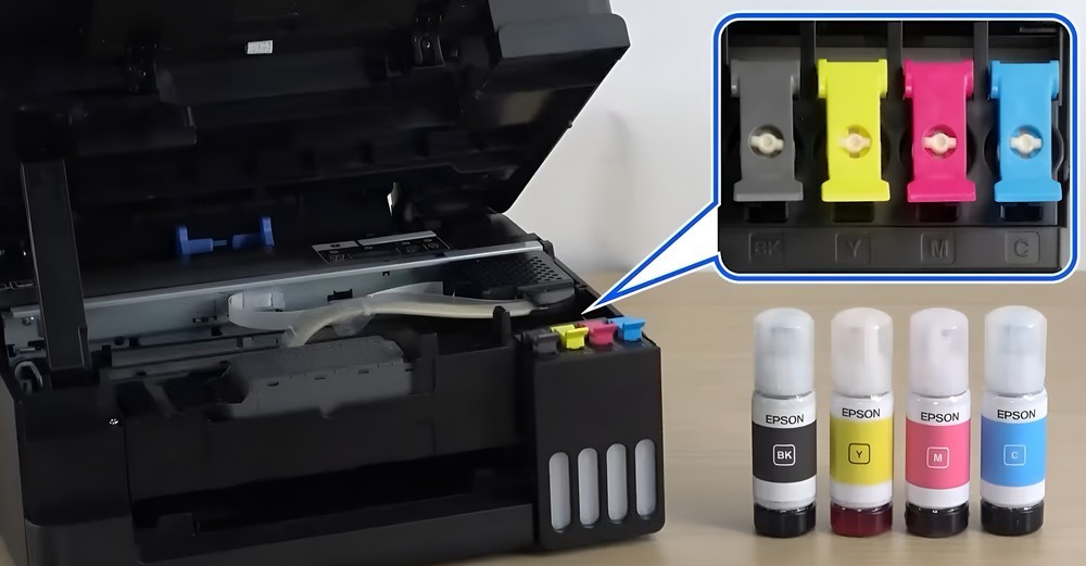 Чернила Epson 104 и заправка встроенной СНПЧ Epson EcoTank L5390